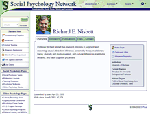 Tablet Screenshot of nisbett.socialpsychology.org