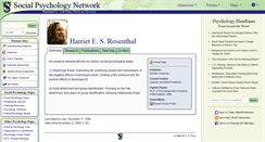 Desktop Screenshot of harriet.rosenthal.socialpsychology.org