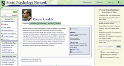 Desktop Screenshot of cieslak.socialpsychology.org