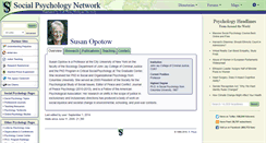 Desktop Screenshot of opotow.socialpsychology.org